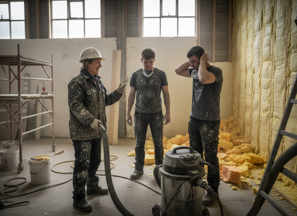 The Premier Value Spray Foam team at work in Sheffield