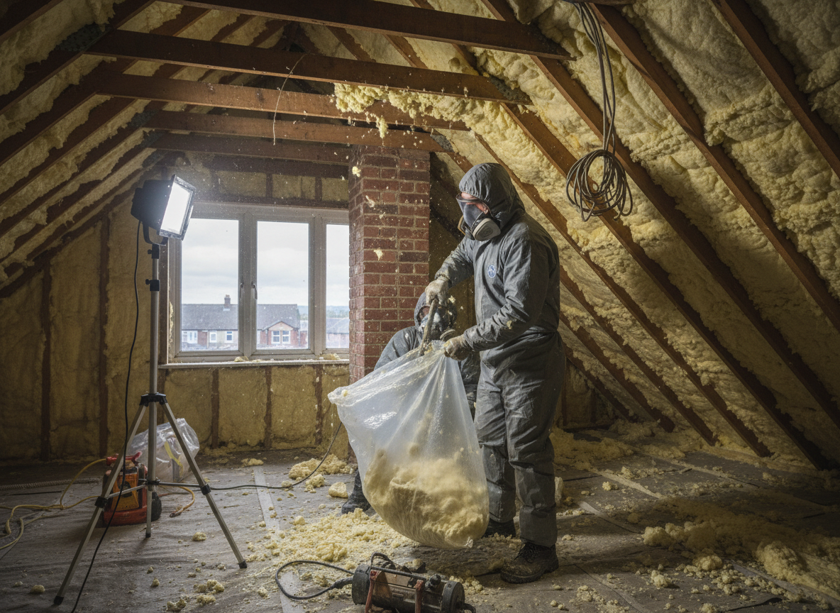 Attic spray foam removal in Sheffield