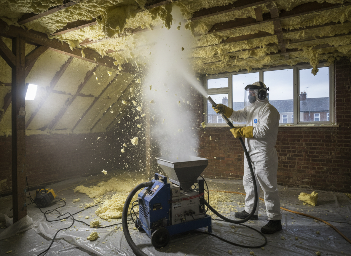 dry ice blasting spray foam removal in Sheffield