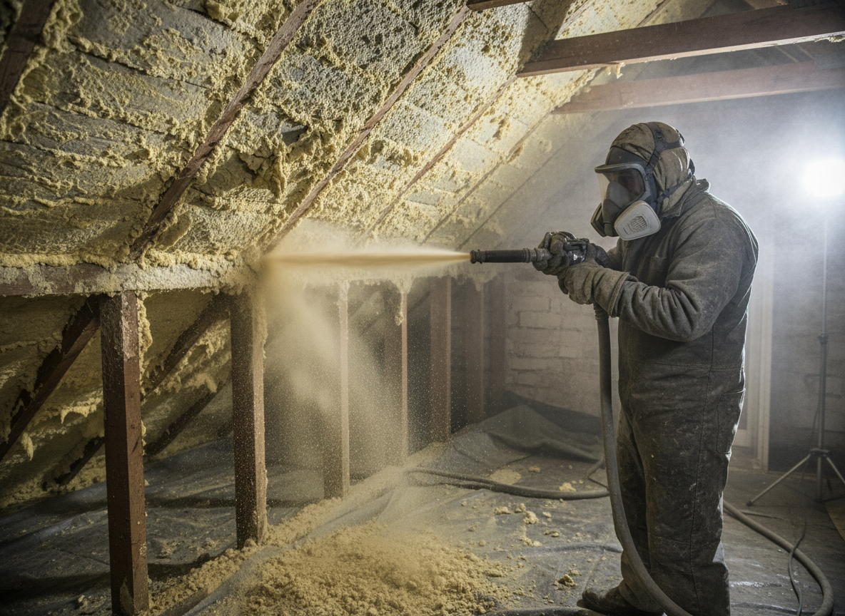 sand blasting spray foam insulation removal in Sheffield
